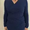 French Terry brushed Dark blue 598 - Afbeelding 5