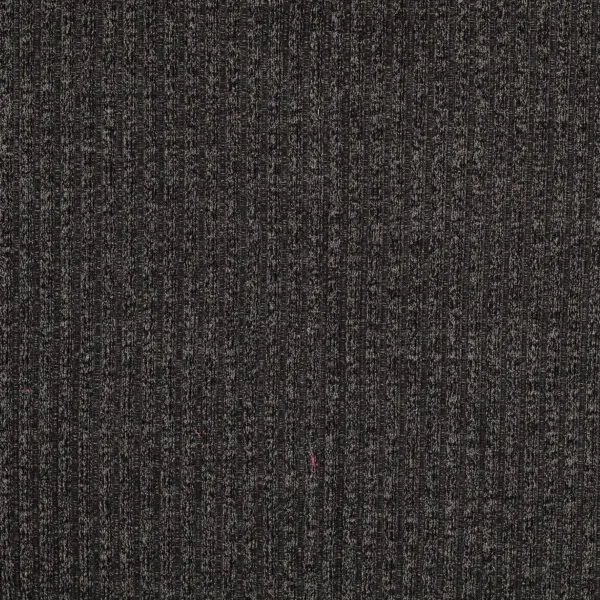 Knitted melange rib jersey black - Afbeelding 2