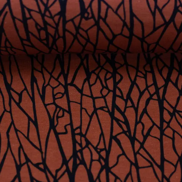 Katoen-tricot bonita veta terracotta - Afbeelding 2