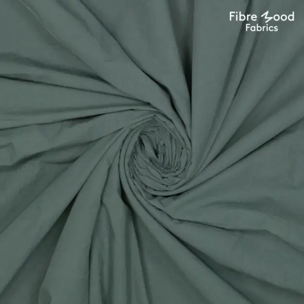 Katoen poplin stonewashed green - Afbeelding 4