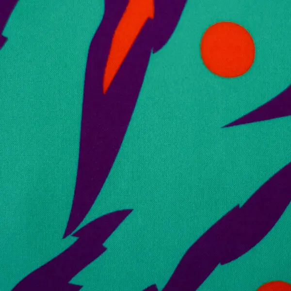 Viscose Tigerstripes orange/ purple/ aqua - Afbeelding 3