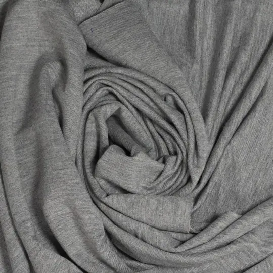 French terry bamboo melange grey