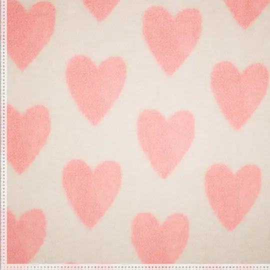 Knitted jacquard teddy big hearts