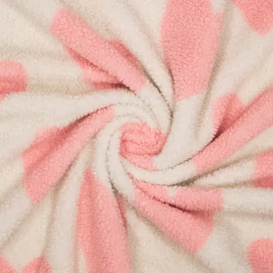 Knitted jacquard teddy big hearts - Afbeelding 2