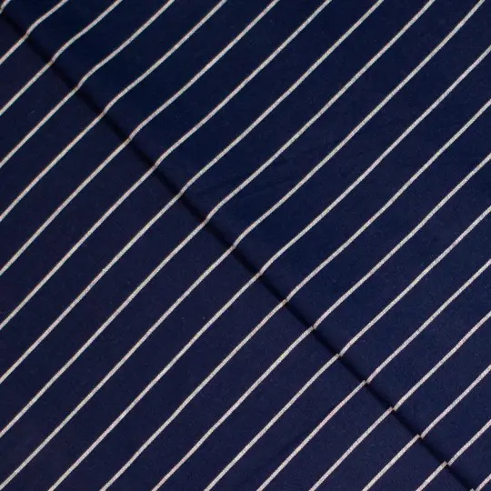 Cotton Stretch stripes dark blue