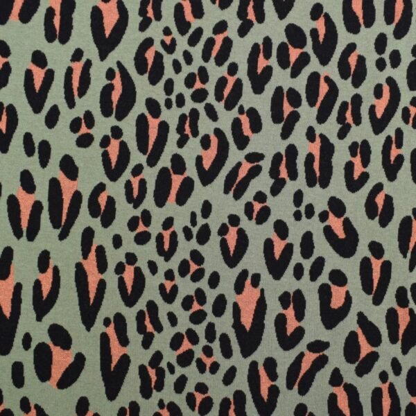 Bio Jacquard Alb Stoffe Safari green - Afbeelding 2