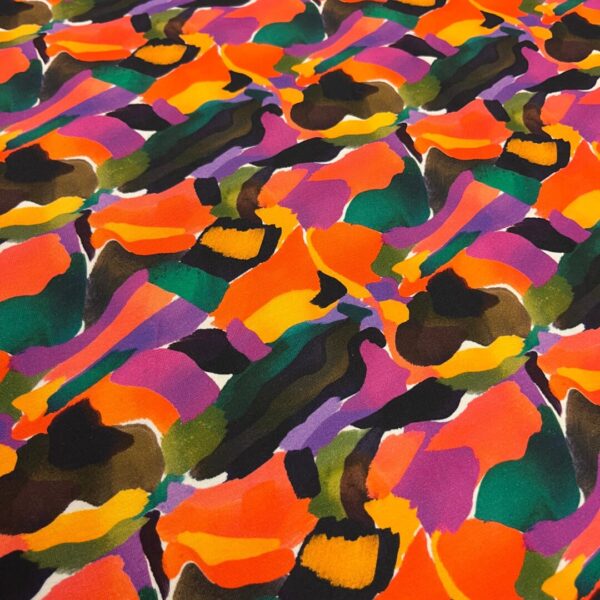 Katoen-tricot colorfull camouflage