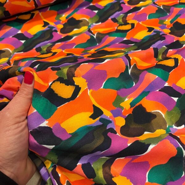 Katoen-tricot colorfull camouflage - Afbeelding 2