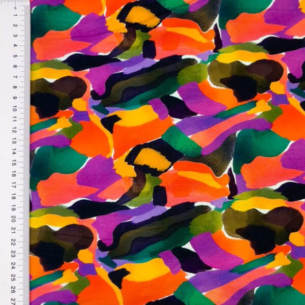 Katoen-tricot colorfull camouflage - Afbeelding 3