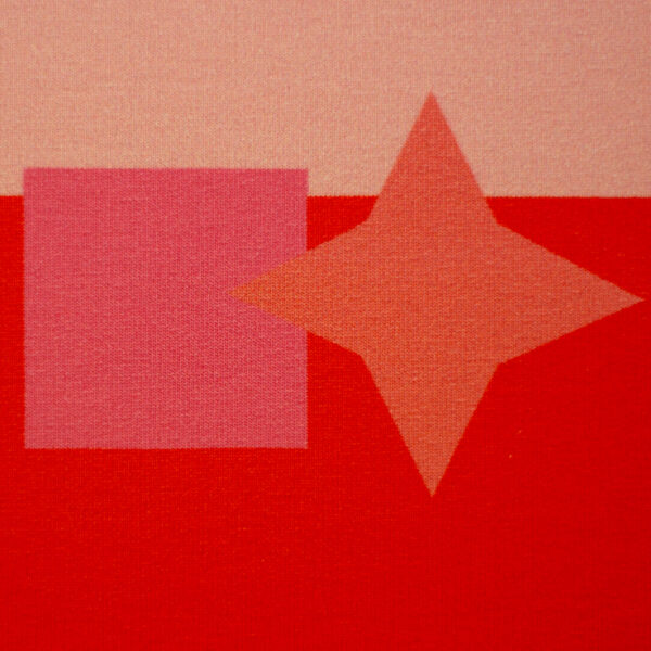 French Terry universe red - Afbeelding 2