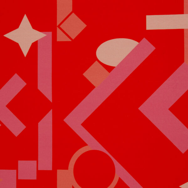French Terry universe red - Afbeelding 4