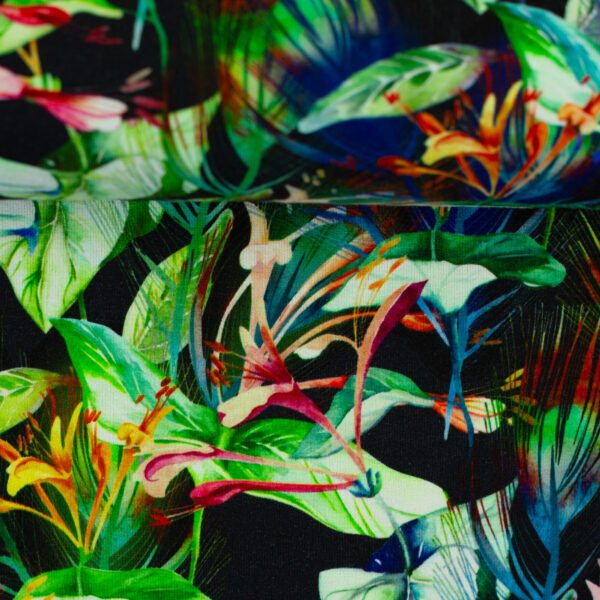 Viscose-tricot colorfull flowers - Afbeelding 2