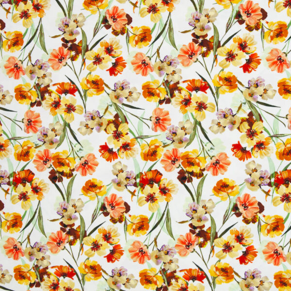 Katoen-tricot flowerfield - Afbeelding 3