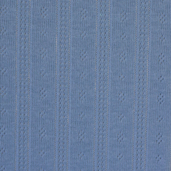 Ajours katoen-tricot blue/grey - Afbeelding 4