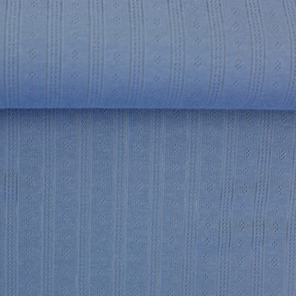 Ajours katoen-tricot blue/grey