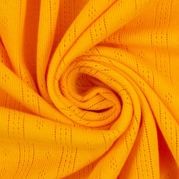 Ajours katoen-tricot yellow - Afbeelding 2