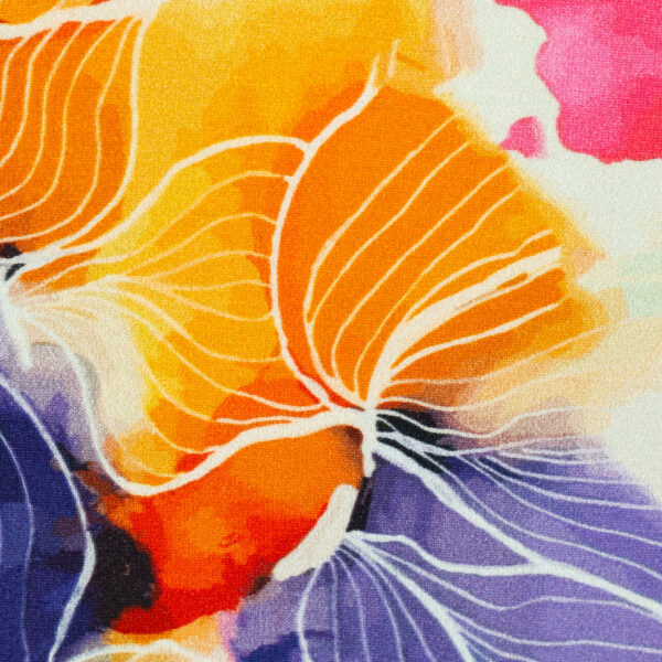 Viscose-tricot colorfull flowers - Afbeelding 3