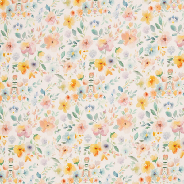 Katoen-tricot pretty flowers - Afbeelding 2