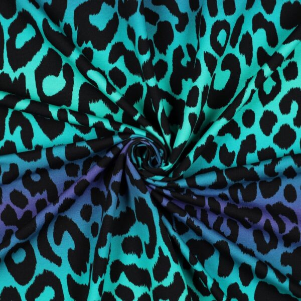 French Terry Leo gradient green - Afbeelding 2