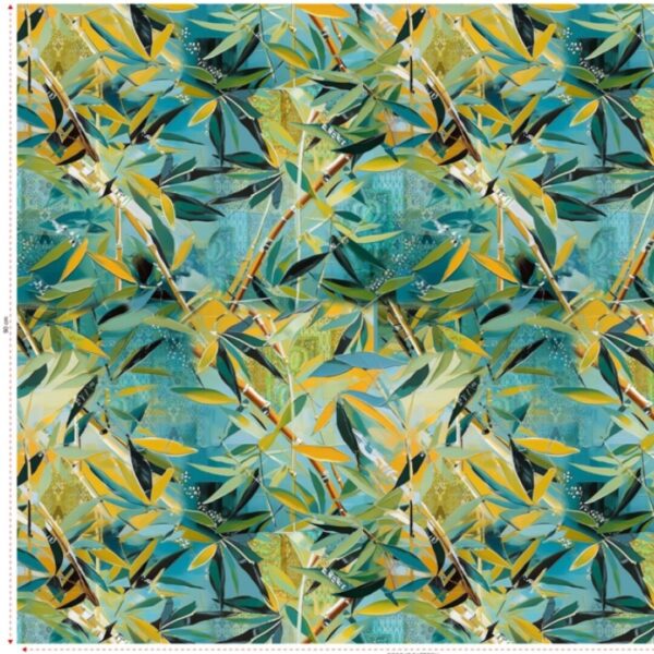 Katoen-tricot Through The Bamboo Bushes mint - Afbeelding 2