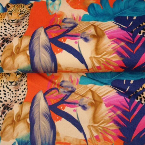 Cotton Satin stretch Elegant Leopard