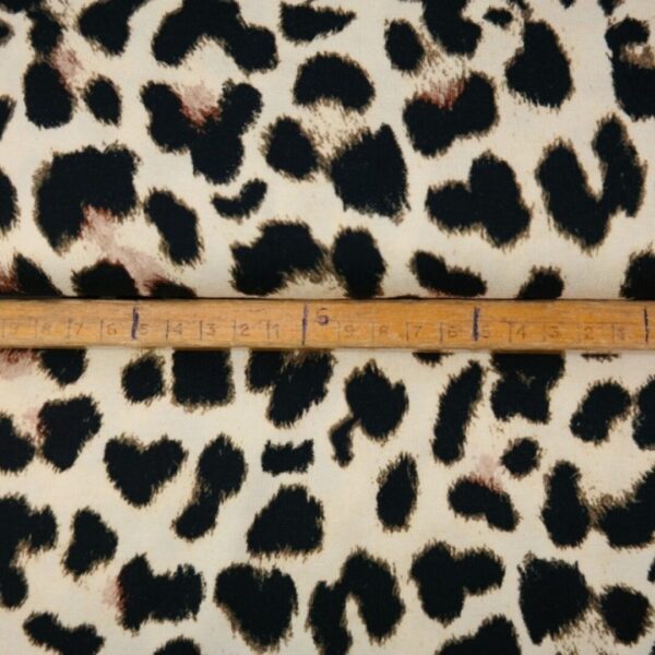 Viscose-tricot leopard natural - Afbeelding 2