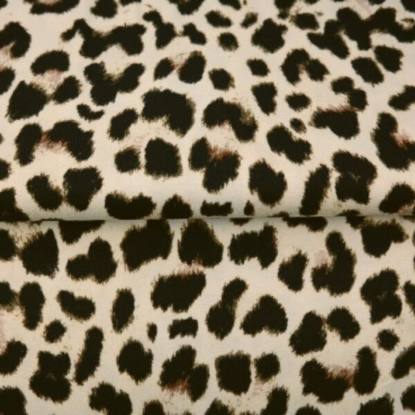 Viscose-tricot leopard natural