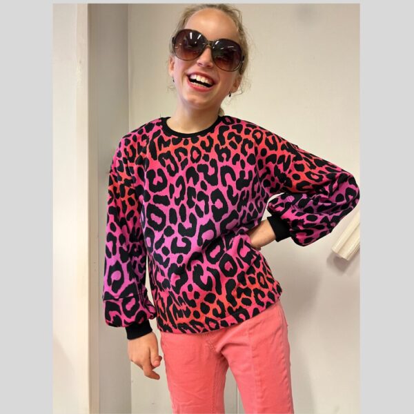 French Terry Leo gradient pink