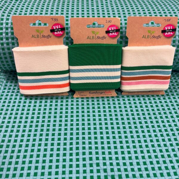 Bio Jacquard Alb Stoffe Picknick - waffles knit green/mint - Afbeelding 2