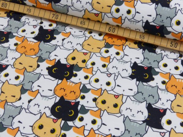 French Terry Qute kitty's - Afbeelding 2
