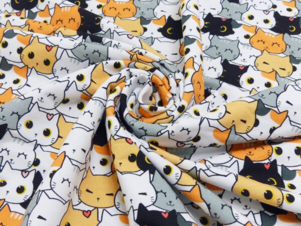 French Terry Qute kitty's - Afbeelding 3