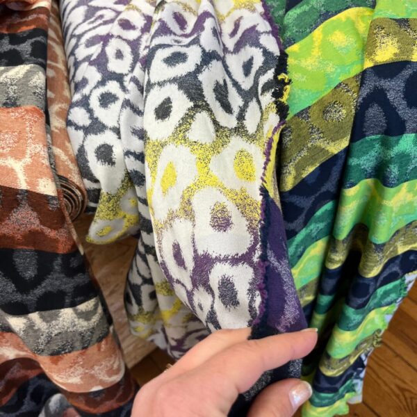 Woven jacquard Leopard purple - Afbeelding 3