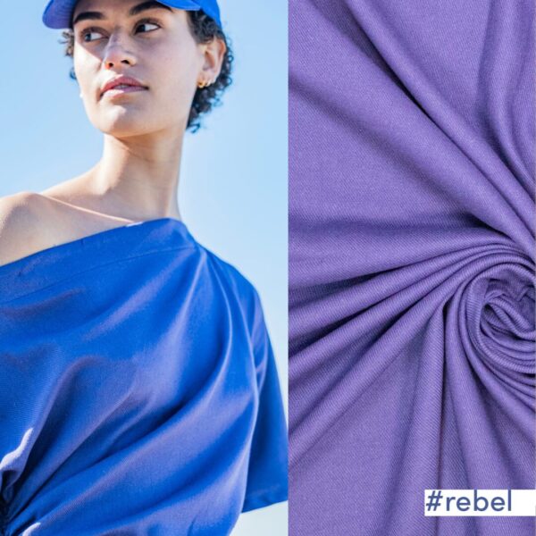 Woven viscose twill blue