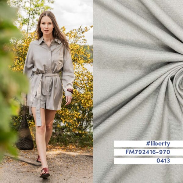 Woven viscose twill grey