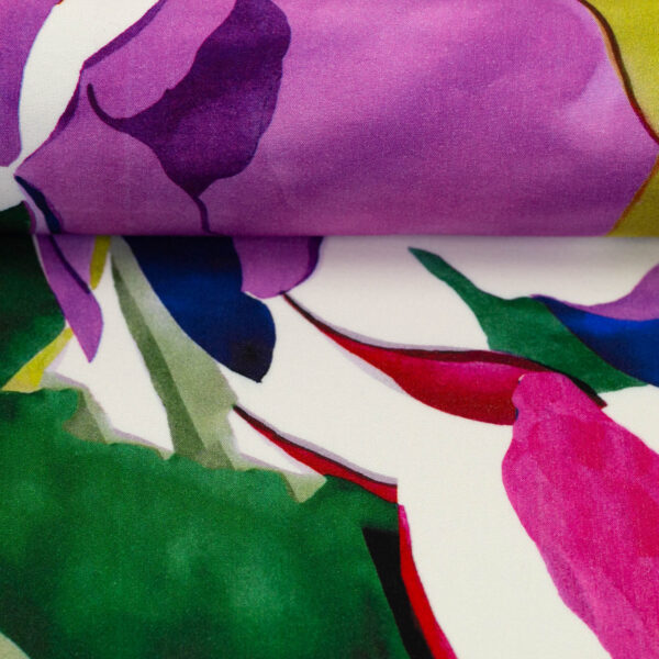 Woven viscose big flowers - Afbeelding 2