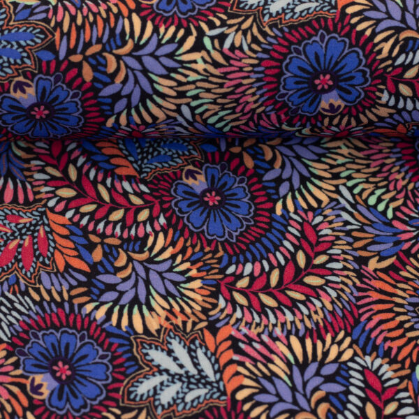 Woven viscose flowers