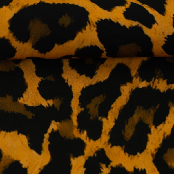 Woven viscose leopard black - Afbeelding 2