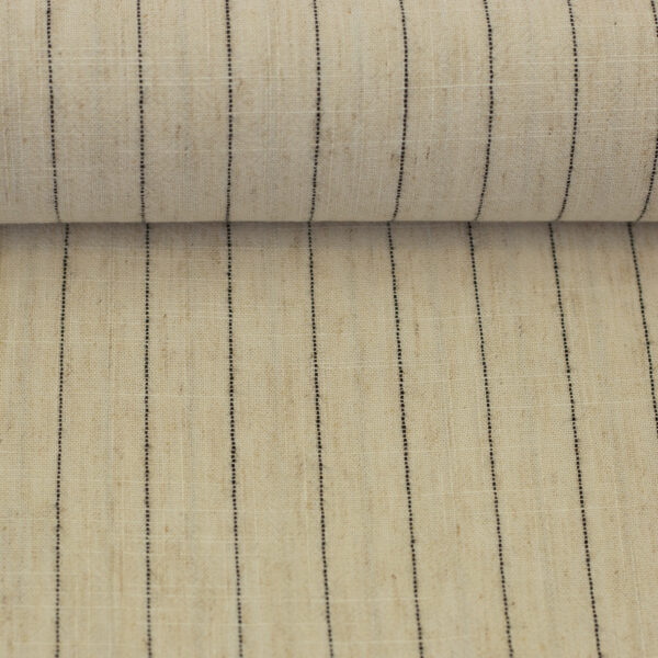 Viscose/linnen stripes- creme