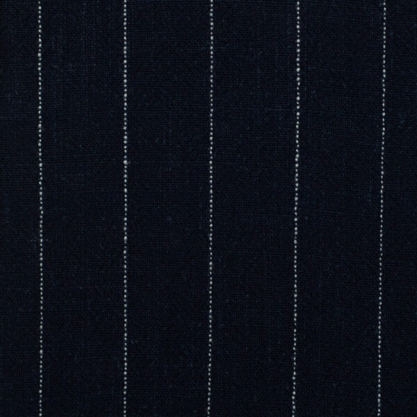 Viscose/linnen stripes- dark blue - Afbeelding 3