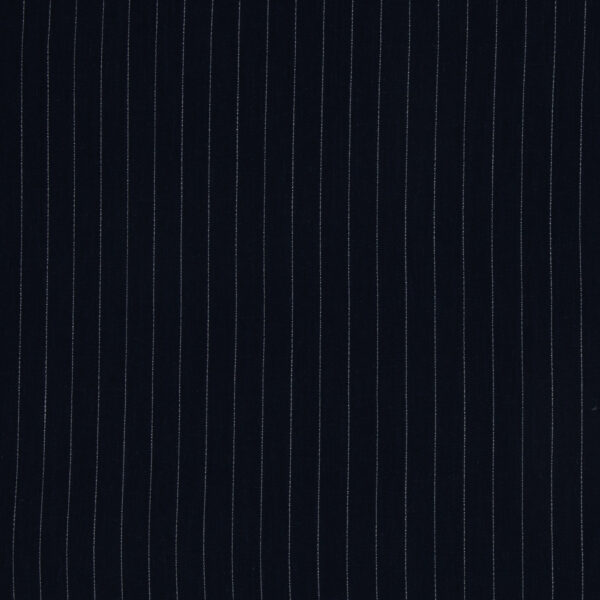 Viscose/linnen stripes- dark blue - Afbeelding 2