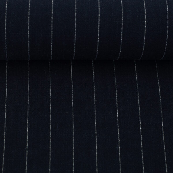 Viscose/linnen stripes- dark blue