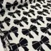 Bio jacquard Alb Stoffe, Beetles & bugs, Bow double face, black/vanilla - Afbeelding 3