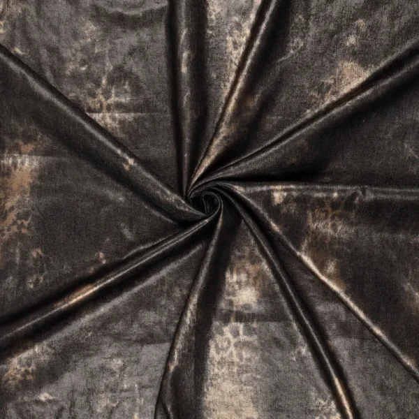 Woven viscose shiny foil brown