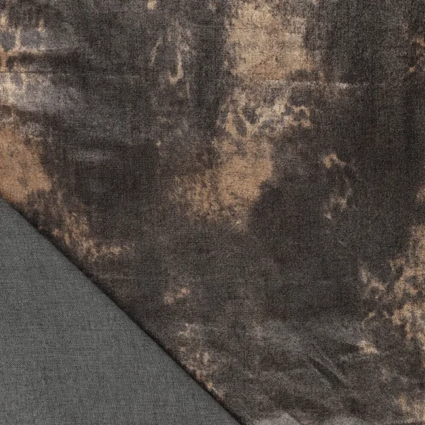 Woven viscose shiny foil brown - Afbeelding 2