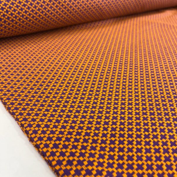Bio Jacquard Alb Stoffe, Choose your vibe, Moody knit, orange /purple