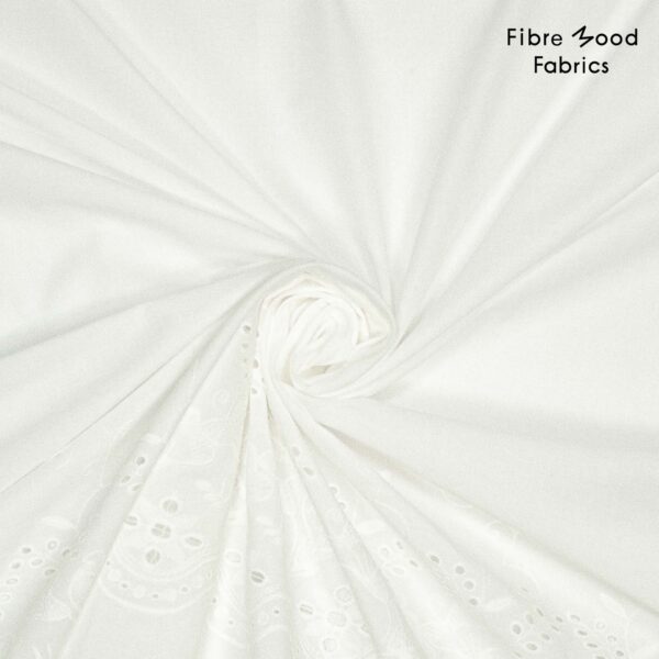 Woven cotton embroidery white - Afbeelding 4