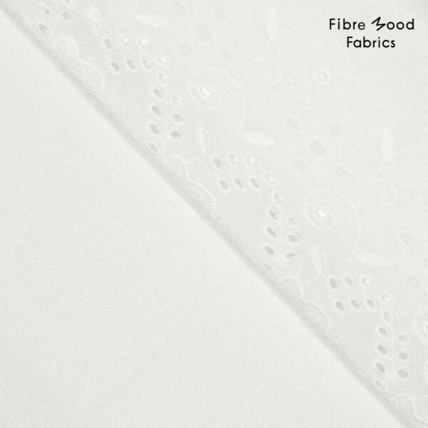 Woven cotton embroidery white - Afbeelding 3