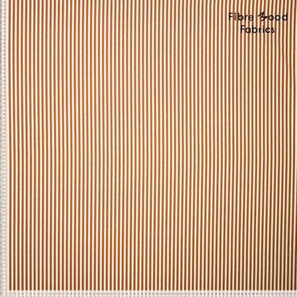 Woven cotton stripes brown/white - Afbeelding 4