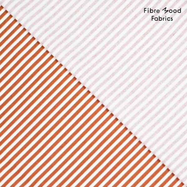 Woven cotton stripes brown/white - Afbeelding 5