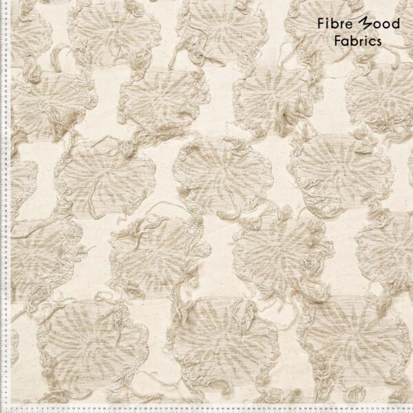 Woven jacquard flowers creme - Afbeelding 5
